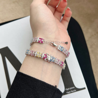 [ELAN LUXE]Delicate Colorful Multi Cut Party Bracelet