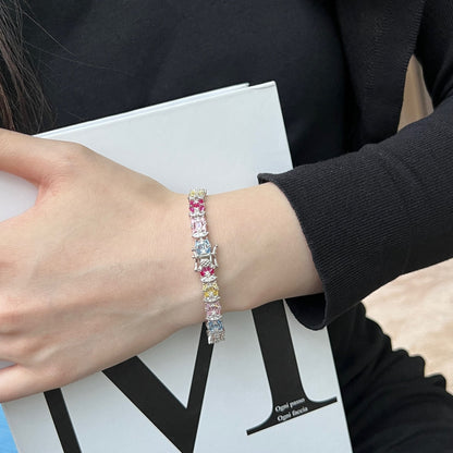 [ELAN LUXE]Delicate Colorful Multi Cut Party Bracelet