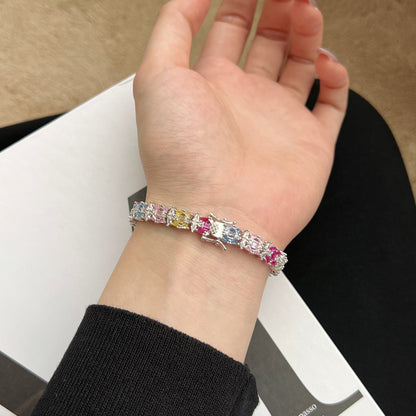 [ELAN LUXE]Delicate Colorful Multi Cut Party Bracelet