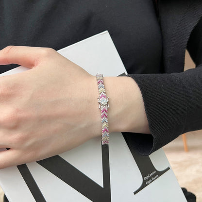 [ELAN LUXE]Ornate Sparkling Round Cut Party Bracelet