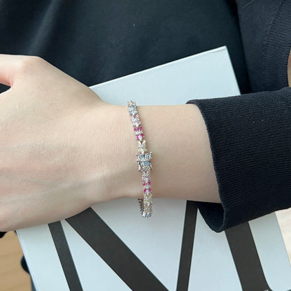 [ELAN LUXE]Radiant Colorful Emerald Cut Party Bracelet