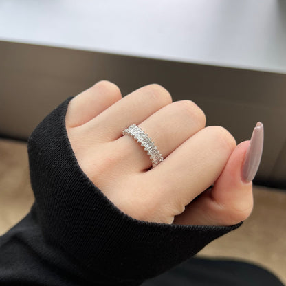 [ELAN LUXE]Splashy Ornate Emerald Cut Cocktail Ring