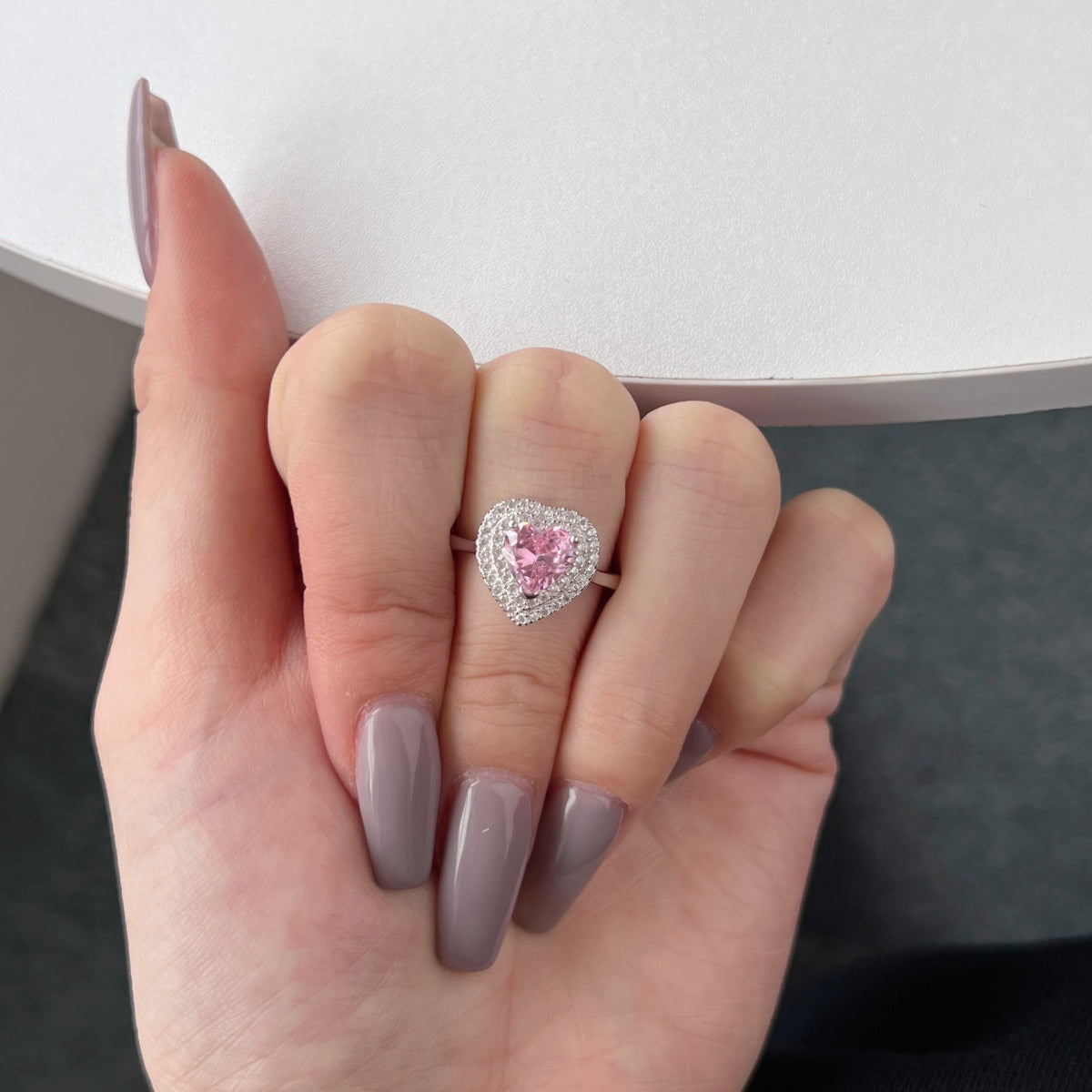[ELAN LUXE]Delicate Ebullient Heart Shape Wedding Ring