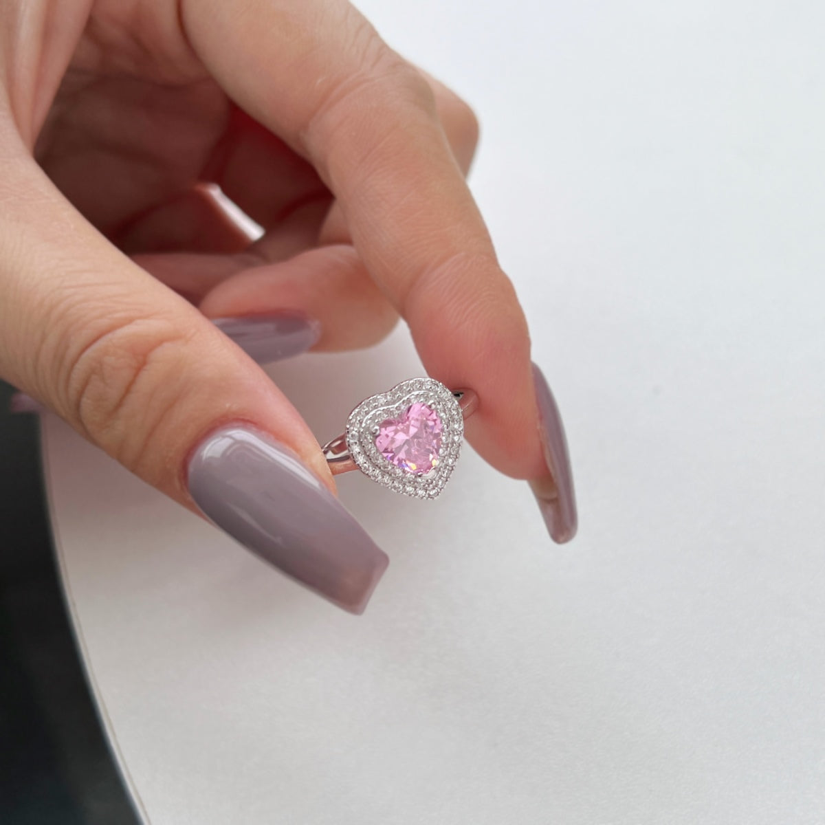 [ELAN LUXE]Delicate Ebullient Heart Shape Wedding Ring