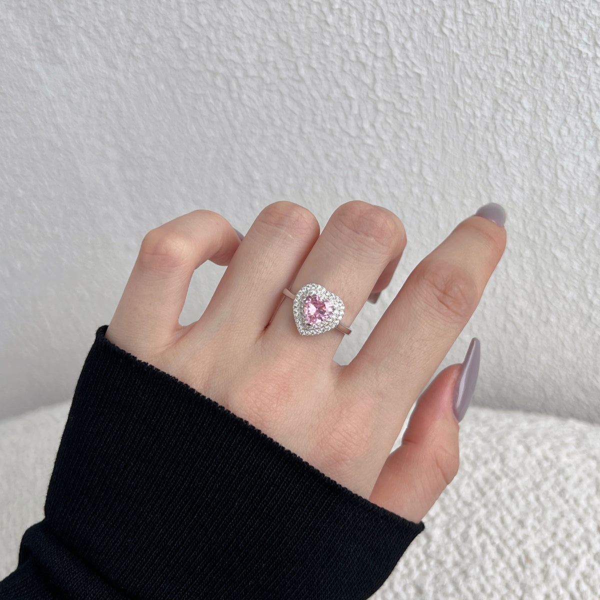 [ELAN LUXE]Delicate Ebullient Heart Shape Wedding Ring