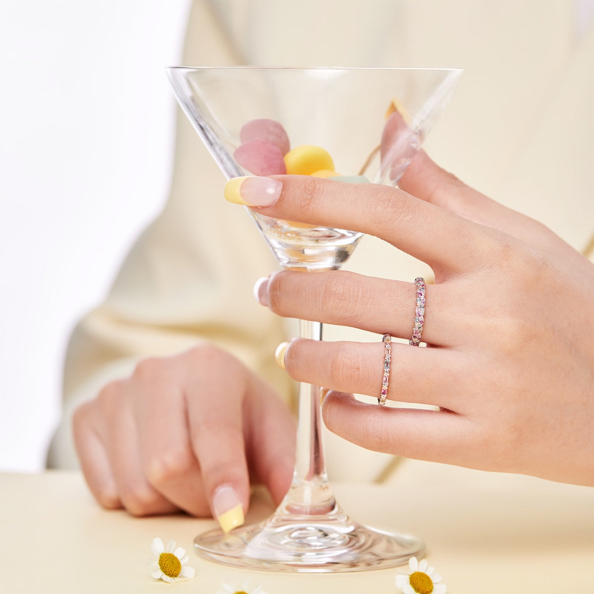 [ELAN LUXE]Dainty Ebullient Round Cut Daily Ring