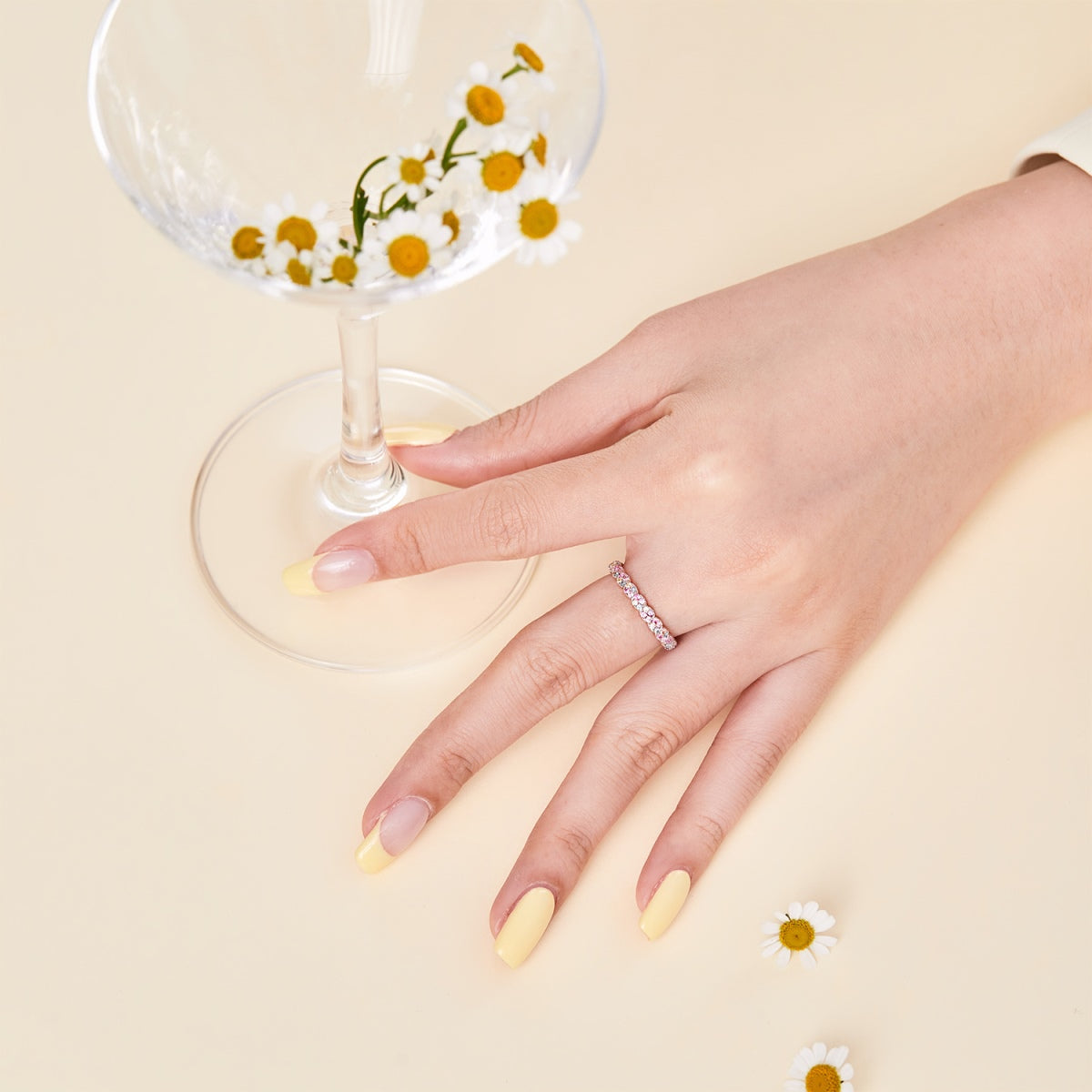 [ELAN LUXE]Dainty Ebullient Round Cut Daily Ring