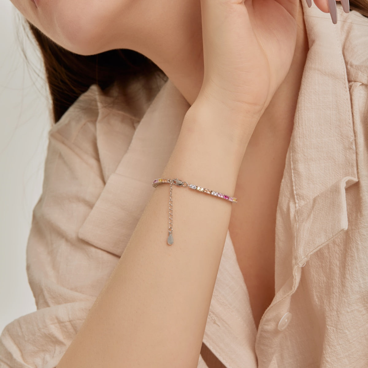 [ELAN LUXE]Delicate Romantic Heart Shape Lover Bracelet