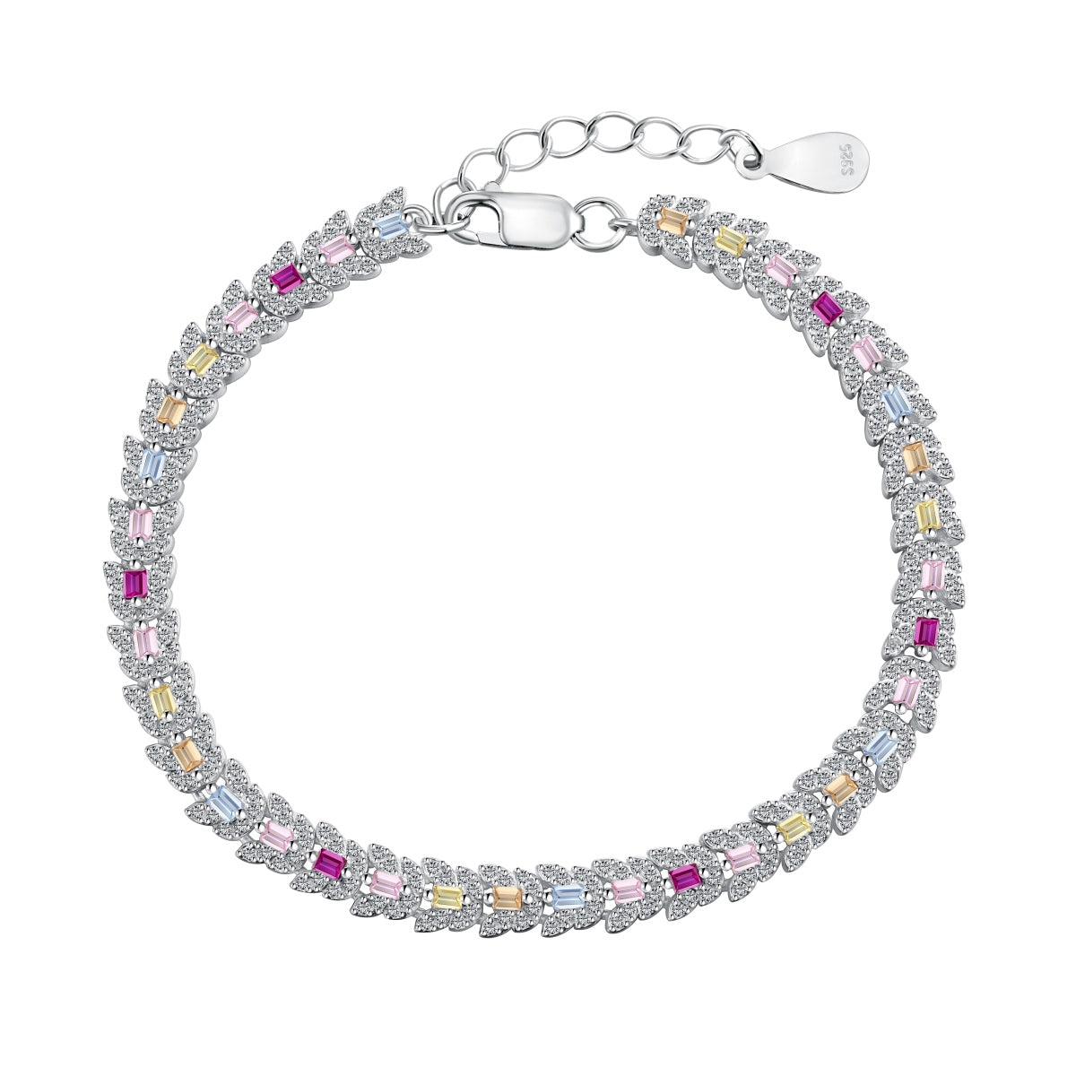 [ELAN LUXE]Delicate Colorful Multi Cut Daily Bracelet