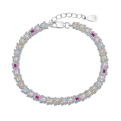 [ELAN LUXE]Delicate Colorful Multi Cut Daily Bracelet