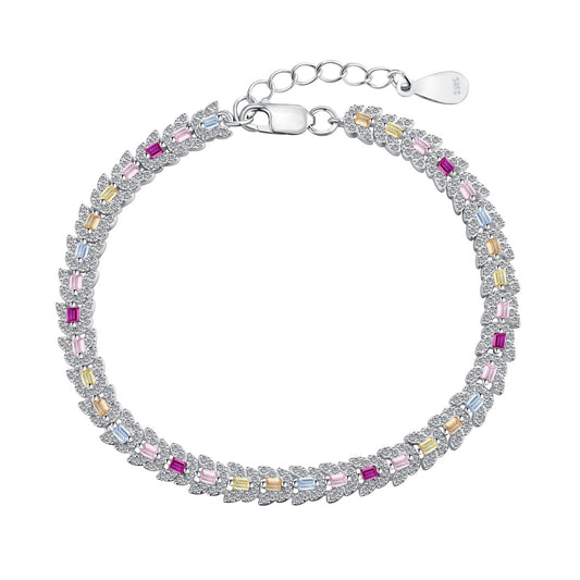 [ELAN LUXE]Delicate Colorful Multi Cut Daily Bracelet