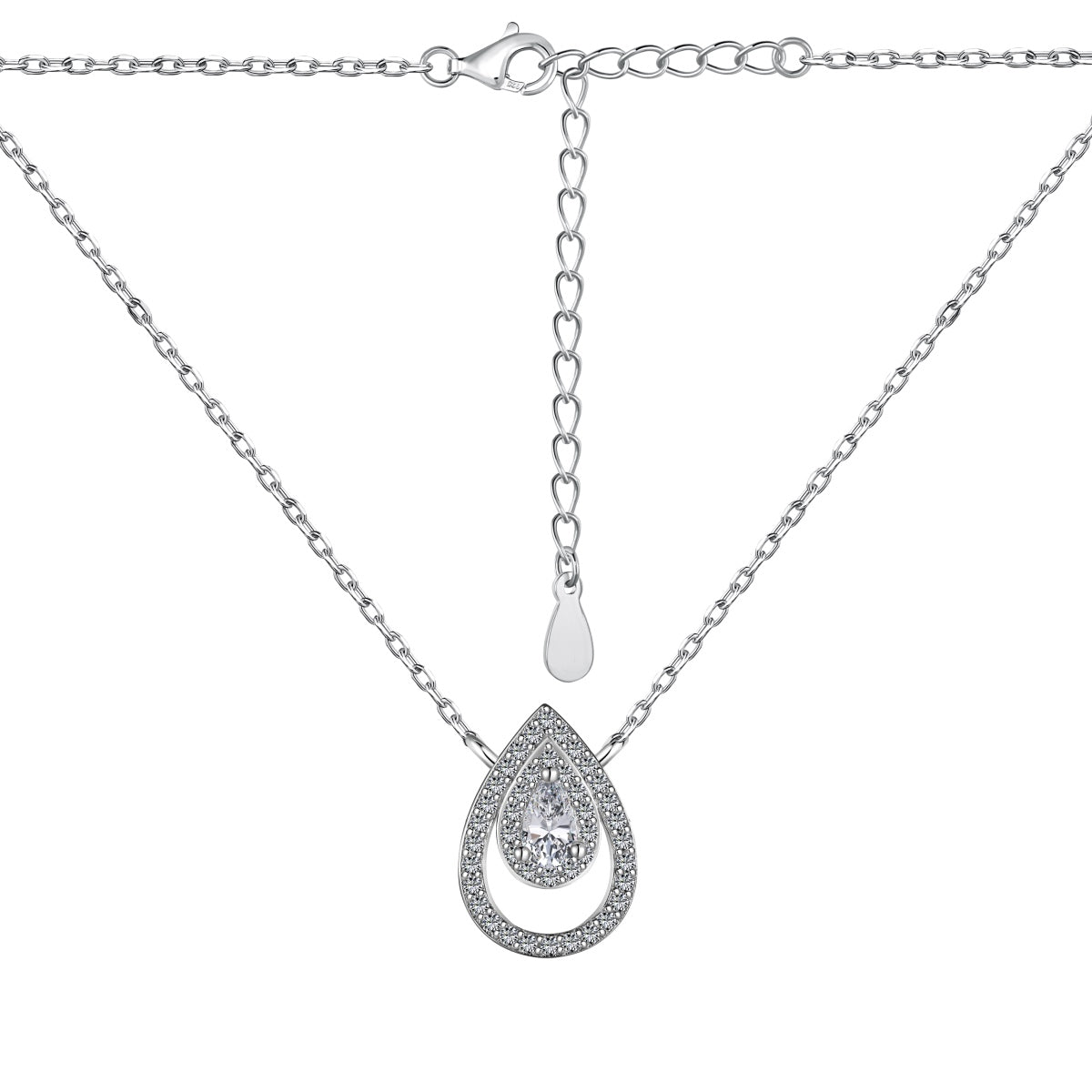 [ELAN LUXE]Sparkling Pear Cut Necklace