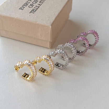 [ELAN LUXE]Radiant Heart Cutout Earrings