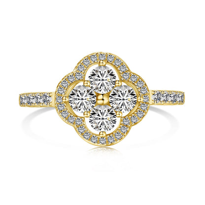 [ELAN LUXE]Four Leaf Clover Flower Design Ring