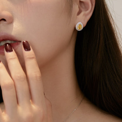 [ELAN LUXE]Delicate Gorgeous Pear Cut Daily Earrings