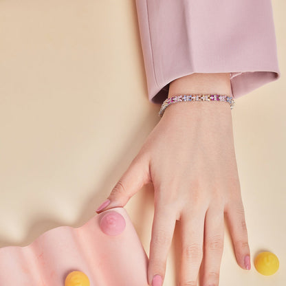 [ELAN LUXE]Radiant Colorful Emerald Cut Party Bracelet