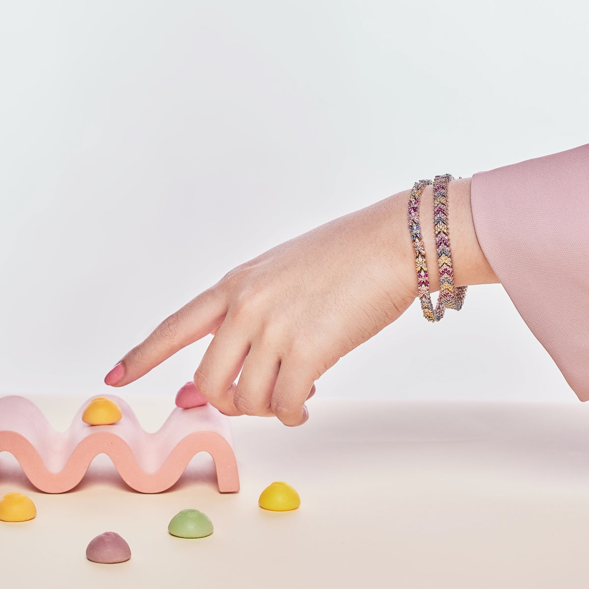 [ELAN LUXE]Radiant Colorful Emerald Cut Party Bracelet