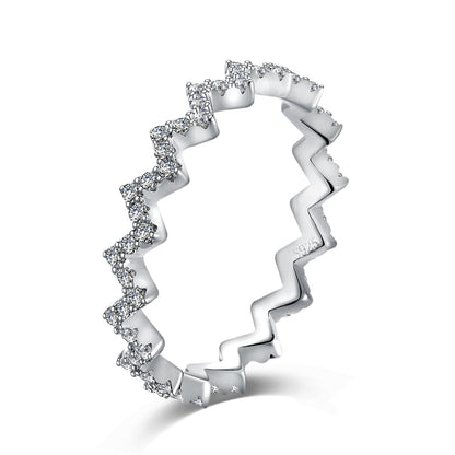 [ELAN LUXE]Delicate Enchanting Wave Shape Daily Ring