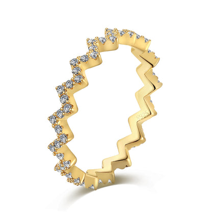 [ELAN LUXE]Delicate Enchanting Wave Shape Daily Ring