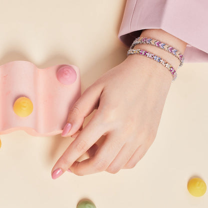 [ELAN LUXE]Ornate Sparkling Round Cut Party Bracelet