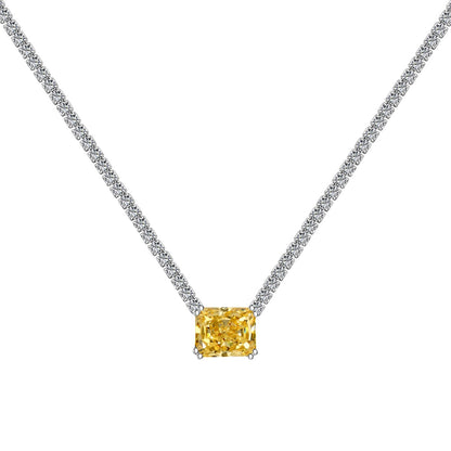[ELAN LUXE]4.0 Carat Elegant Radiant Cut Necklace