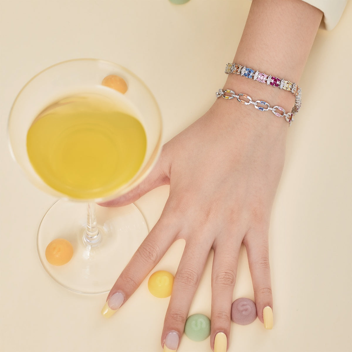 [ELAN LUXE]Dazzling Colorful Daily Bracelet