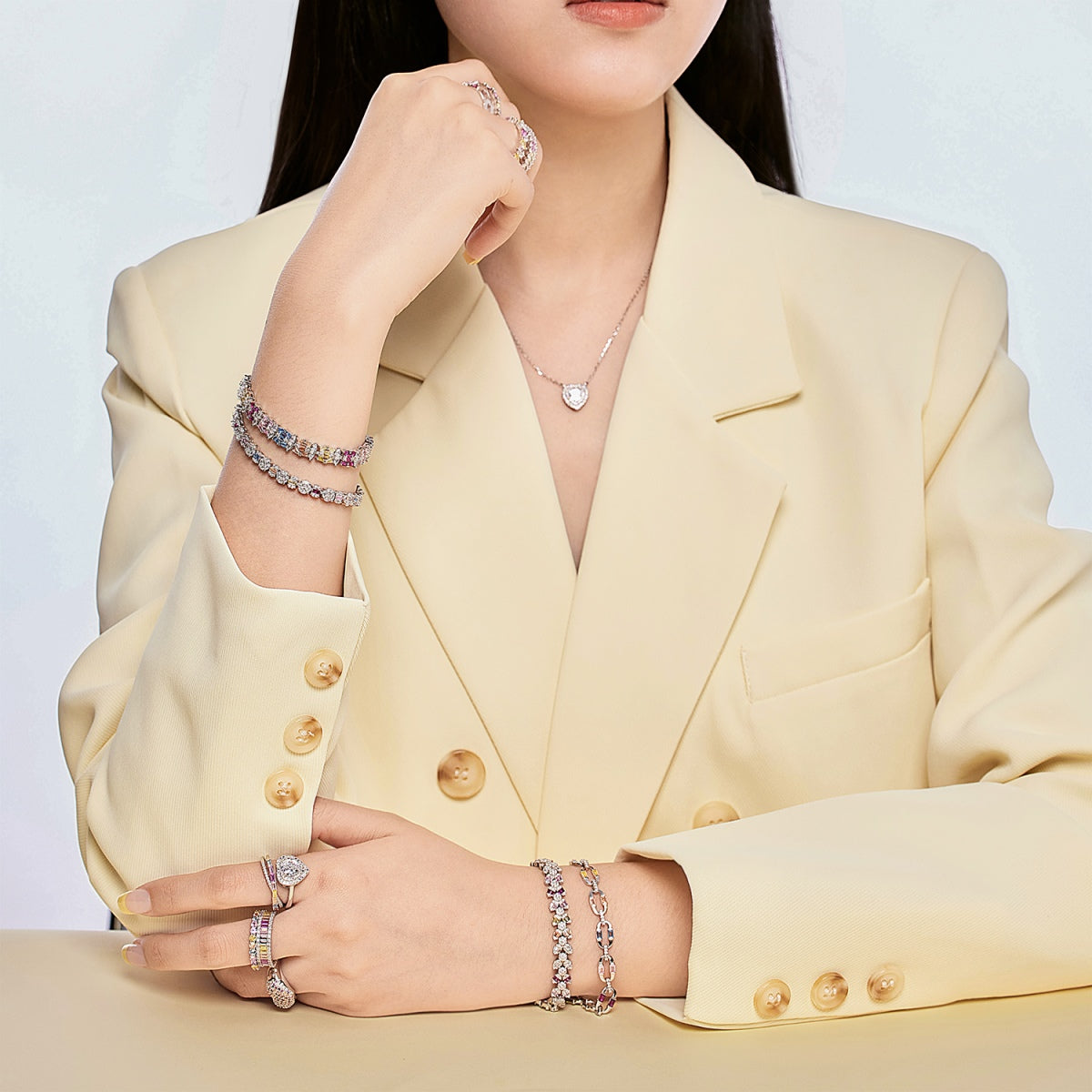 [ELAN LUXE]Dazzling Colorful Daily Bracelet