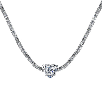 [ELAN LUXE]2.0 Carat Sparkling Tennis Heart Cut Necklace