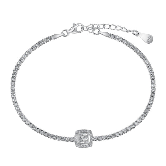 [ELAN LUXE]Luxurious Dazzling Square Shape Banquet Bracelet