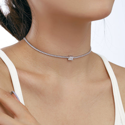 [ELAN LUXE]2.0 carat Ornate Emerald Cut Necklace