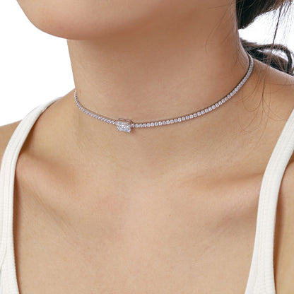 [ELAN LUXE]2.0 carat Ornate Emerald Cut Necklace