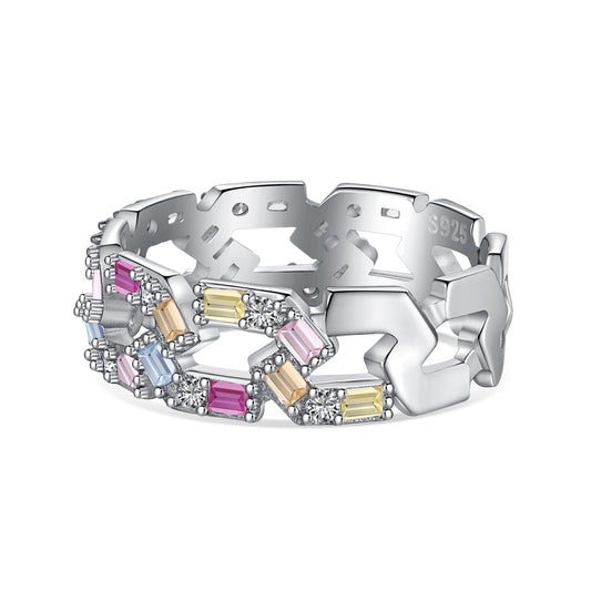[ELAN LUXE]Sparkling Vibrant Emerald Cut Daily Ring