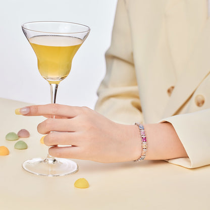 [ELAN LUXE]Delicate Colorful Multi Cut Party Bracelet