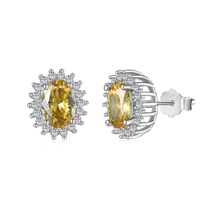[ELAN LUXE]Delicate Radiant Oval Cut Daily Earrings