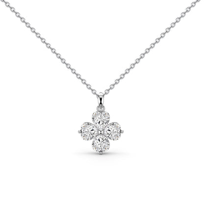 [ELAN LUXE]Heart-Shaped Four-Leaf Clover Bead Necklace