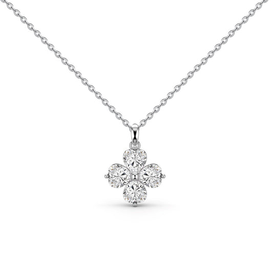 [ELAN LUXE]Heart-Shaped Four-Leaf Clover Bead Necklace