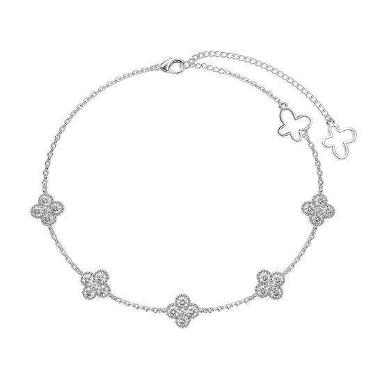 [ELAN LUXE]Four-Leaf Clover Hollow Butterfly Bracelet