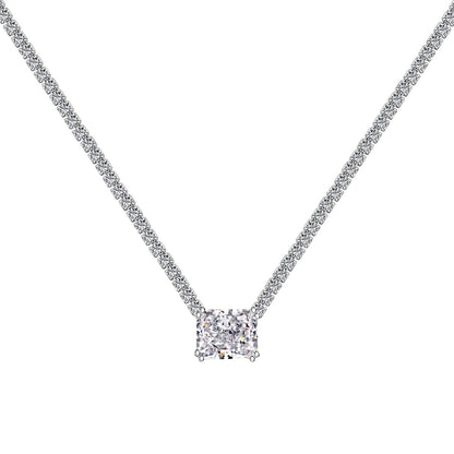 [ELAN LUXE]4.0 Carat Elegant Radiant Cut Necklace