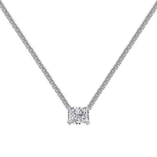 [ELAN LUXE]4.0 Carat Elegant Radiant Cut Necklace