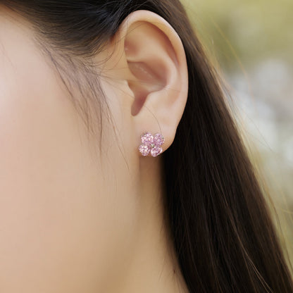 [ELAN LUXE]Four-Leaf Clover Ball Earrings