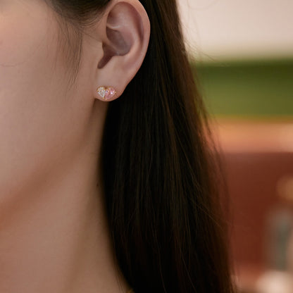 [ELAN LUXE]Dazzling Elegant Heart Cut Lover Earrings