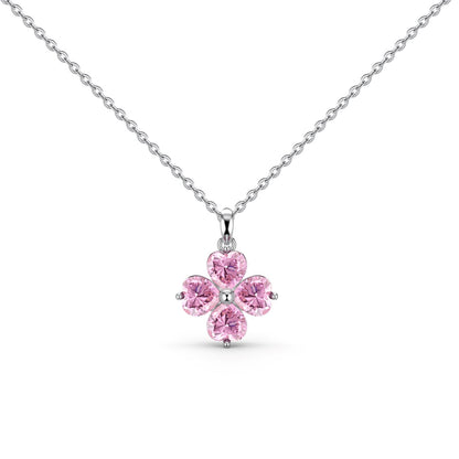 [ELAN LUXE]Heart-Shaped Four-Leaf Clover Bead Necklace