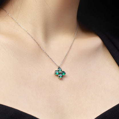 [ELAN LUXE]Four-Leaf Clover And Eight-Pointed Star Necklace