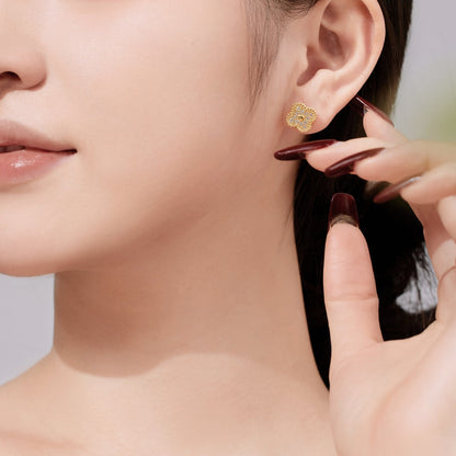 [ELAN LUXE]Four Leaf Clover Fashion Earrings