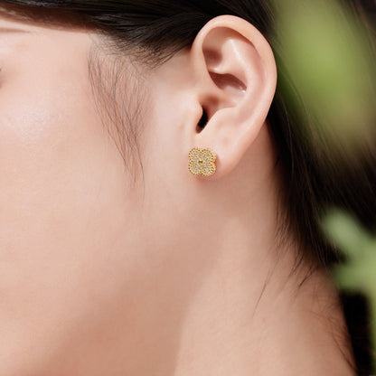 [ELAN LUXE]Four Leaf Clover Fashion Earrings