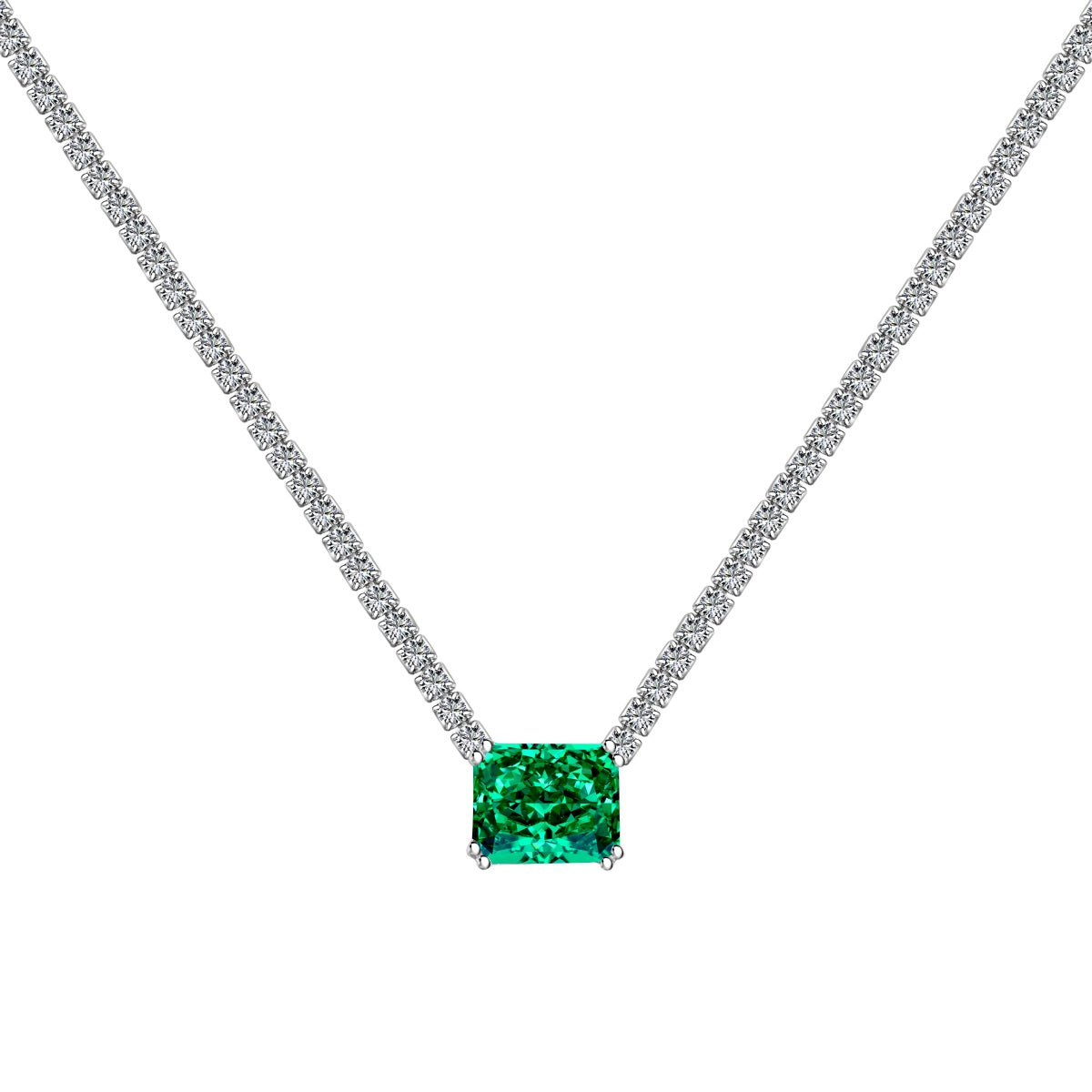 [ELAN LUXE]4.0 Carat Elegant Radiant Cut Necklace