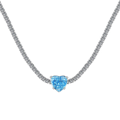 [ELAN LUXE]2.0 Carat Sparkling Tennis Heart Cut Necklace