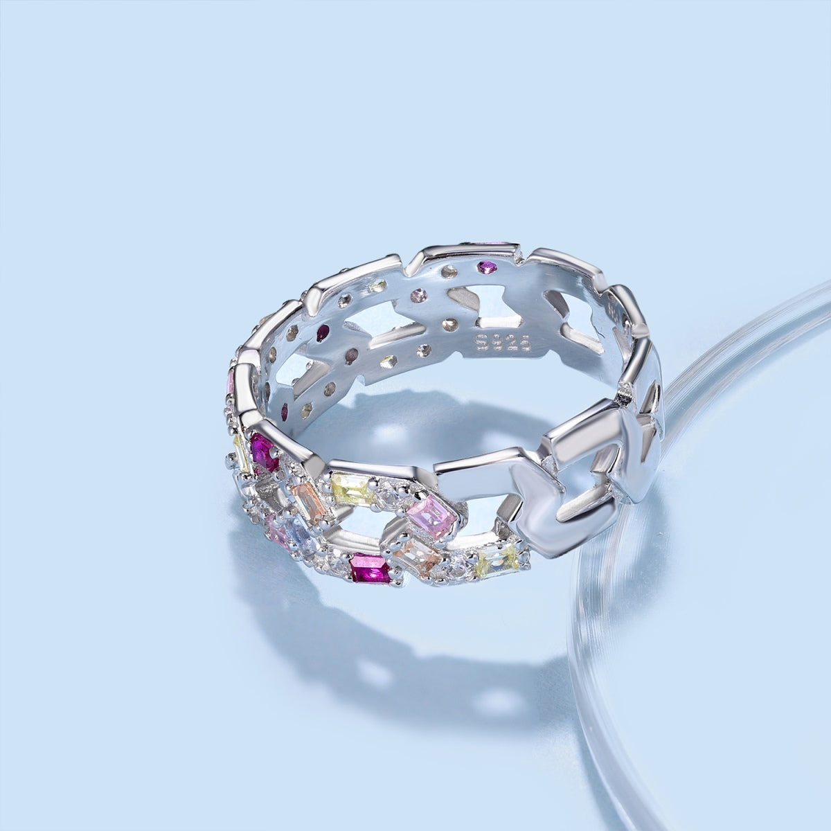 [ELAN LUXE]Sparkling Vibrant Emerald Cut Daily Ring