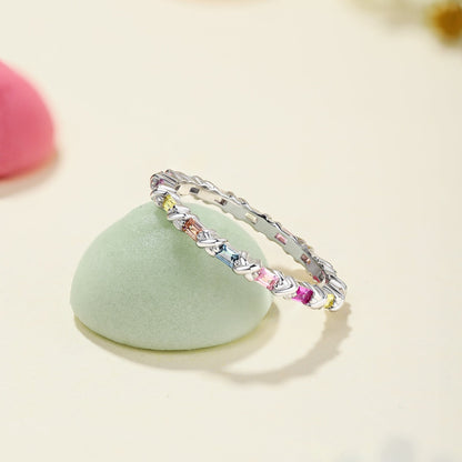 [ELAN LUXE]Charming Colorful Round Cut Daily Ring
