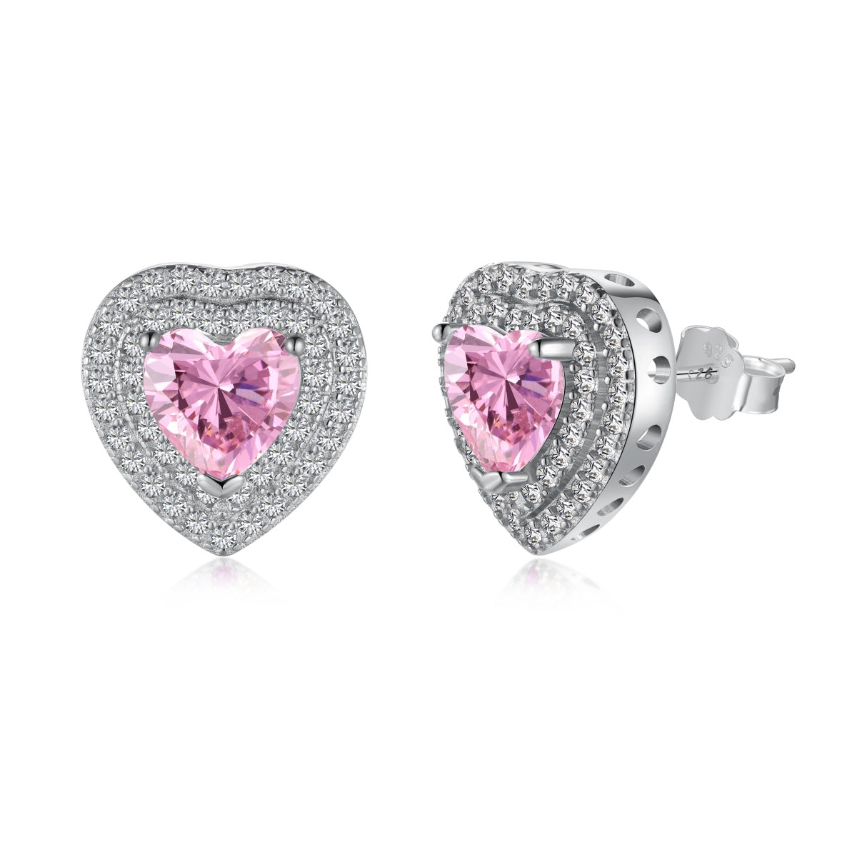 [ELAN LUXE]Dazzling Heart Shape Lover Earrings